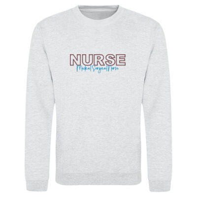Embroidered Nurse Glittered Applique Sweatshirt Embroidered Nurse Glittered Applique Sweatshirt Thumbnail