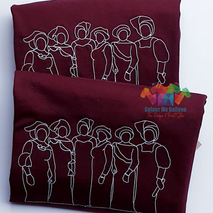 Personalised Photo Outline Embroidery