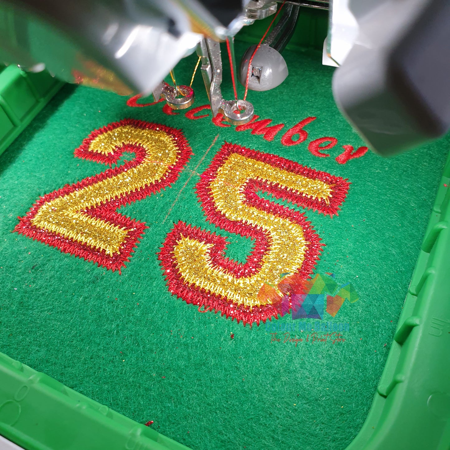 Xmas Day Double Glittered Applique Sweatshirt