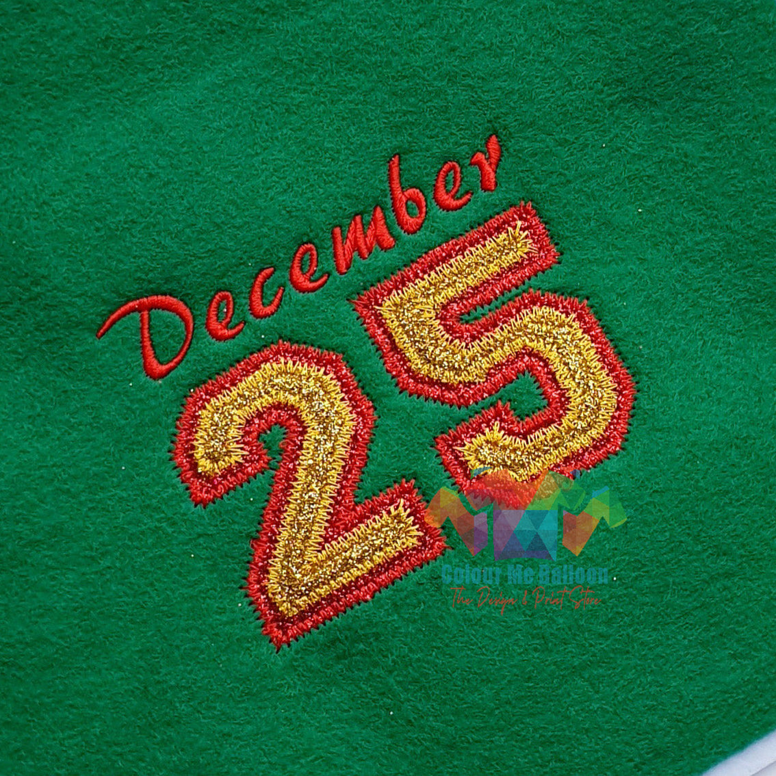 Xmas Day Double Glittered Applique Sweatshirt