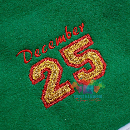 Xmas Day Double Glittered Applique Sweatshirt