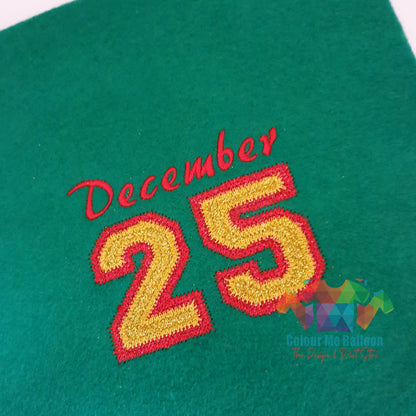 Xmas Day Double Glittered Applique Sweatshirt