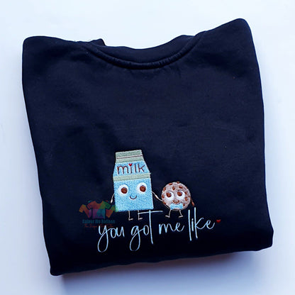 Milk & Cookie Embroidered Sweatshirt