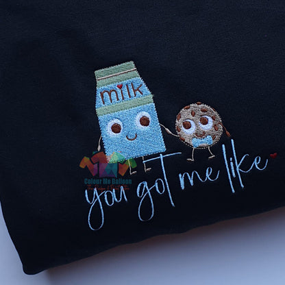 Milk & Cookie Embroidered Sweatshirt