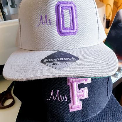 3D Embroidered Initial Cap