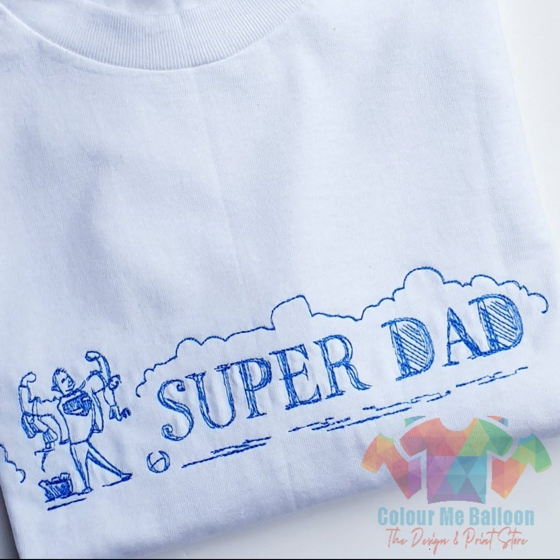 Super Dad Embroidered T-shirt