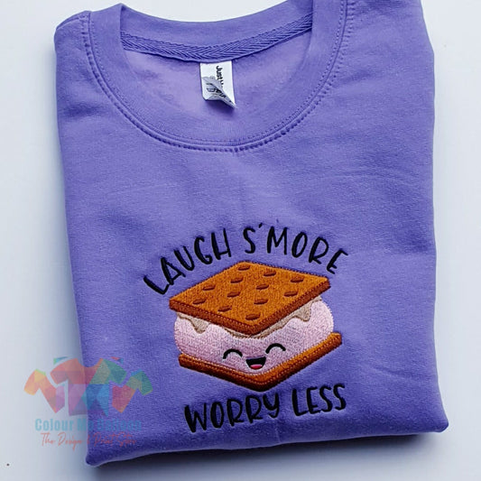 Laugh S'More Embroidered Sweatshirt
