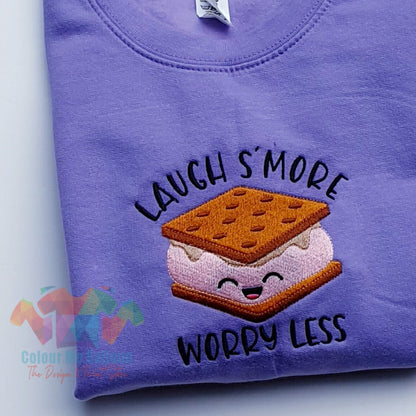 Laugh S'More Embroidered Sweatshirt
